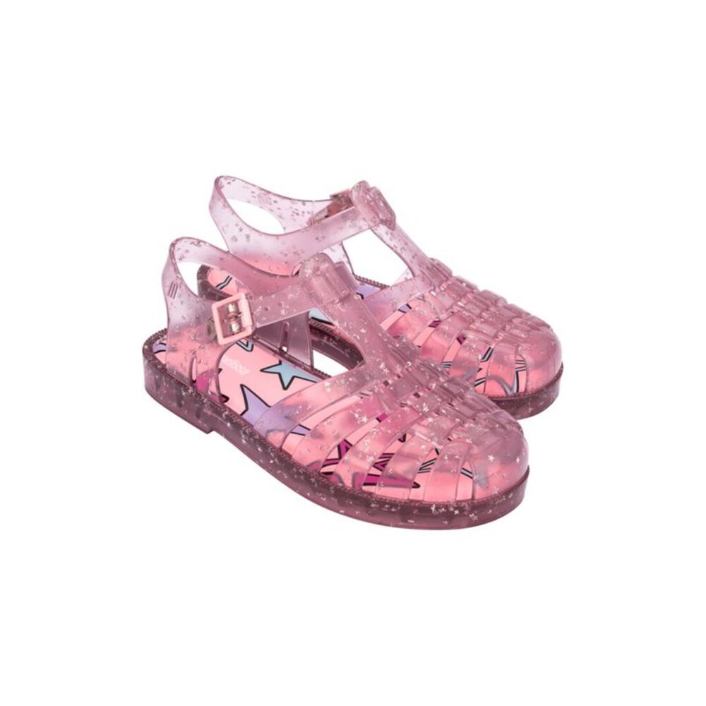 Mini Melissa Possession Shiny Elements Kids Sandal, Pink
